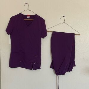 Dickies Women's Purple Scrub Set